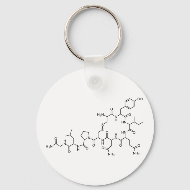 love oxytocin chemical formula chemistry element s keychain (Front)