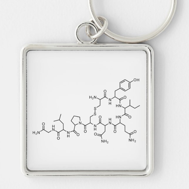 love oxytocin chemical formula chemistry element s keychain (Front)