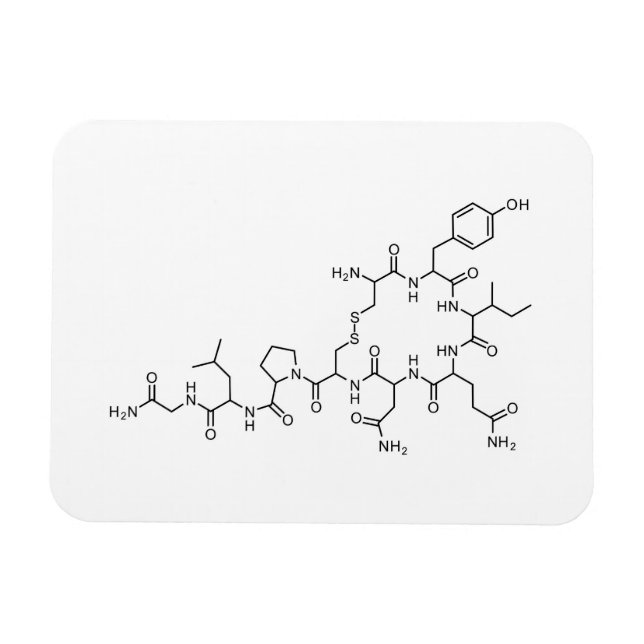 love oxytocin chemical formula chemistry element s magnet (Horizontal)