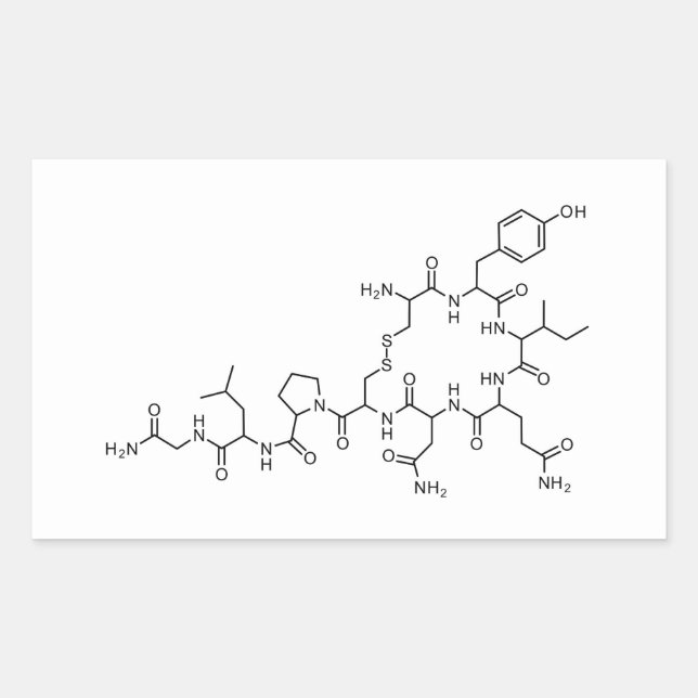 love oxytocin chemical formula chemistry element s sticker (Front)