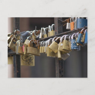Love Padlocks, Prague Postcard