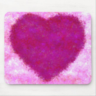Love Painted Heart Pink Design Print Graphic Mouse Pad