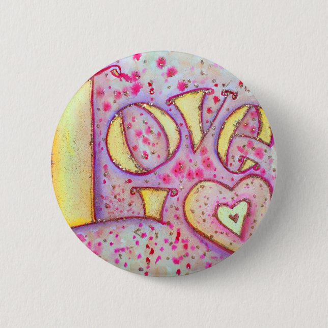 Love Painting 2 Inch Round Button (Front)