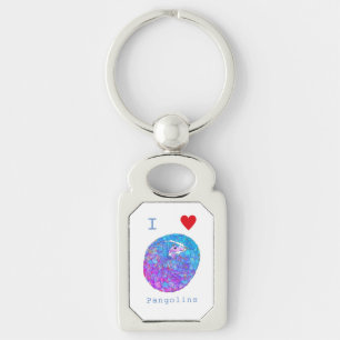 Love Pangolins Endangered Animal Rights Colourful  Keychain