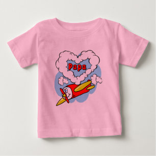 Love Papa Kids Airplane Baby T-Shirt