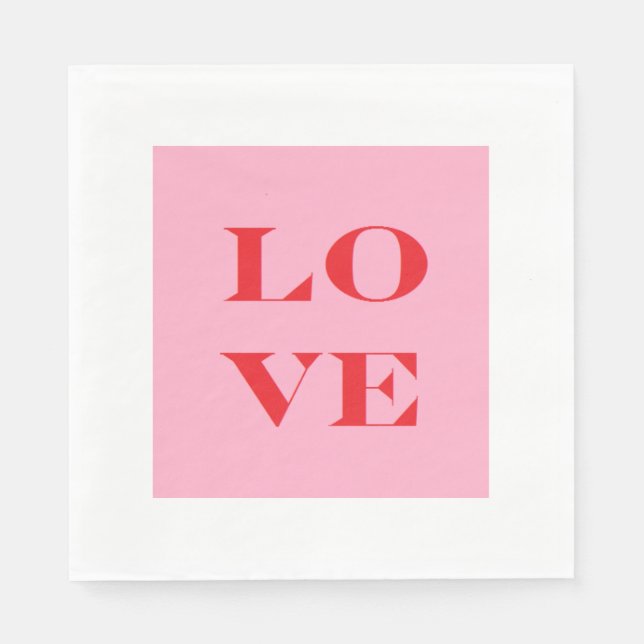 "Love" Paper Napkins (Front)