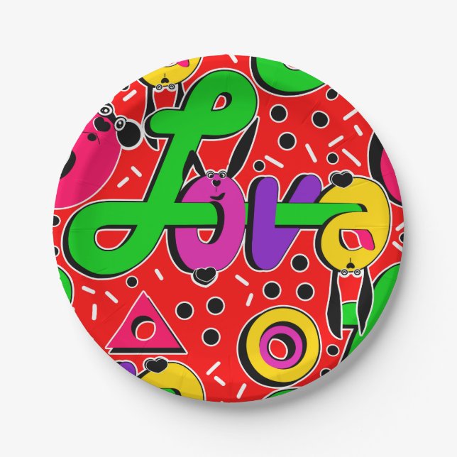 Love Paper Plate (Front)