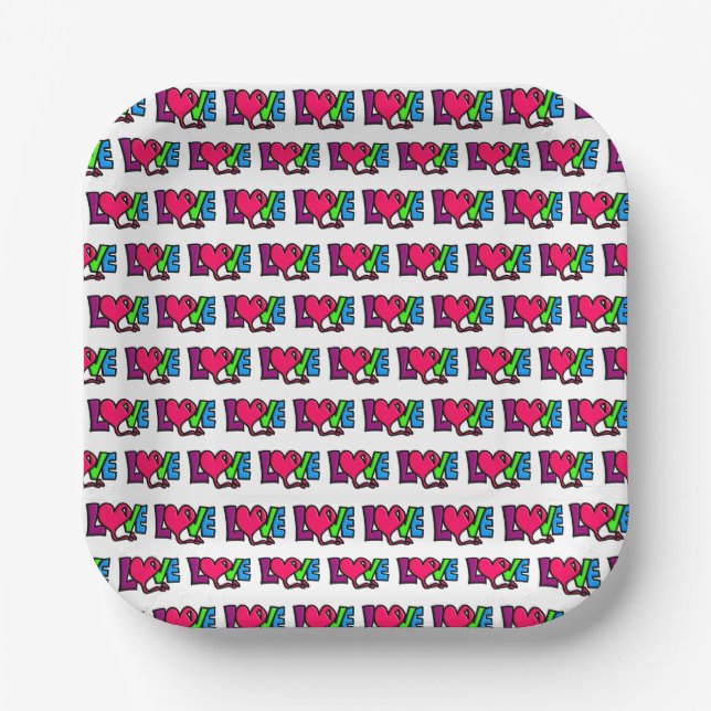 Love  paper plate (Front)