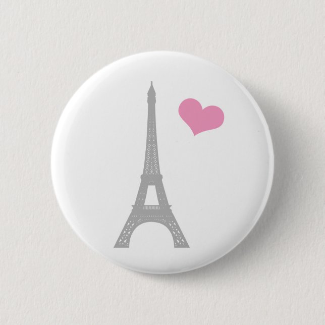 Love Paris Button Pin (Front)