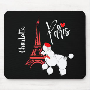 Love Paris French Poodle Super Cute Personalized Mouse Pad