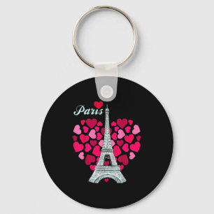 Love Paris Heart Eiffel Tower Souvenir France Fren Keychain
