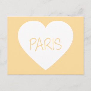 Love Paris heart Postcard