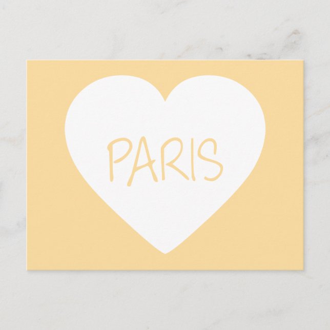 Love Paris heart Postcard (Front)
