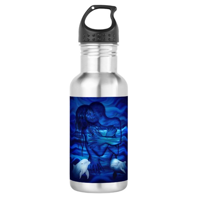 Love, Passion act - pair with Dolphin pair 532 Ml Water Bottle (Front)