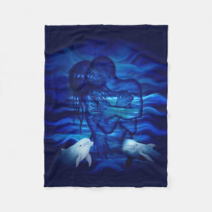 Love, Passion act - pair with Dolphin pair Fleece Blanket