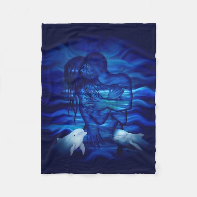 Love, Passion act - pair with Dolphin pair Fleece Blanket (Front)