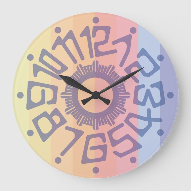 Love PASTEL COLORS by Masanser Large Clock (Front)
