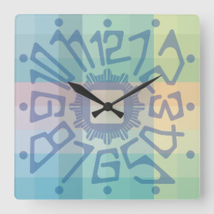 Love PASTEL COLORS by Masanser Square Wall Clock