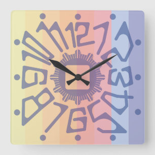 Love PASTEL COLORS by Masanser Square Wall Clock