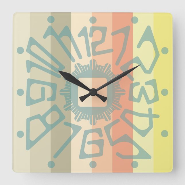 Love PASTEL COLORS by Masanser Square Wall Clock (Front)