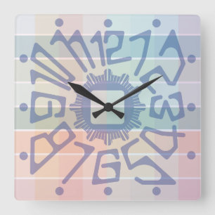 Love PASTEL COLORS by Masanser Square Wall Clock