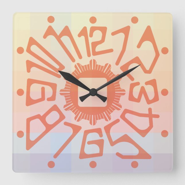Love PASTEL COLORS  by Masanser Square Wall Clock (Front)
