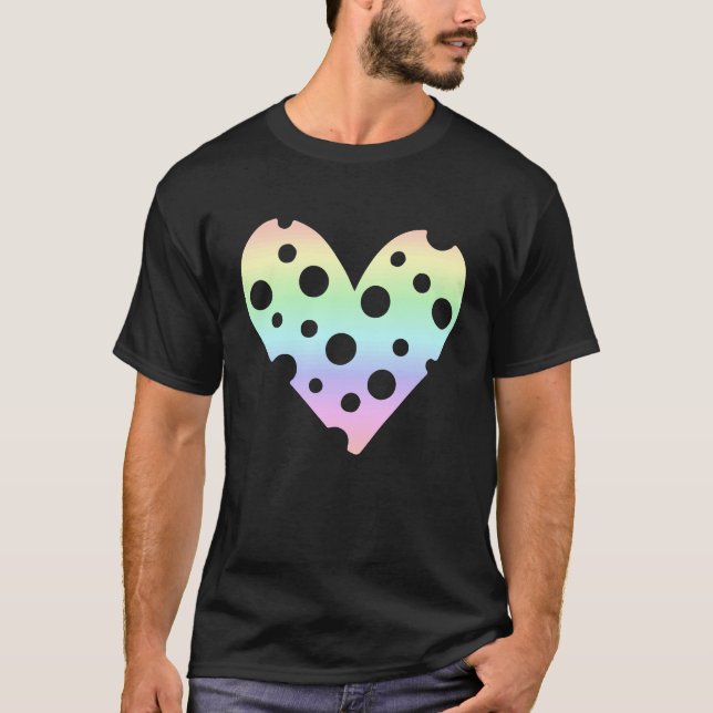 Love Pastel Rainbow Love Heart T-Shirt (Front)