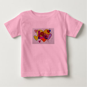 Love Patchwork Hearts Glitter Word Art Shirts