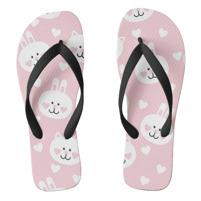 Love Pattern 2 Flip Flops (Footbed)