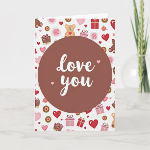 Love Pattern Heartfelt Card