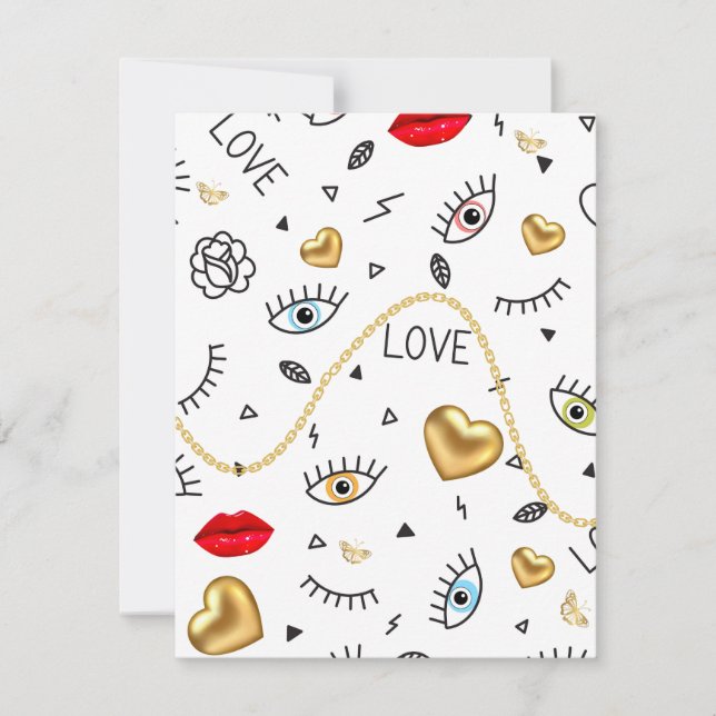 love pattern holiday card (Front)