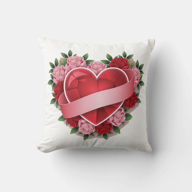 LOVE PATTERN Throw Pillows  (Front)