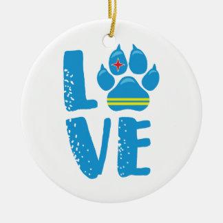 LOVE PAW (Blue letters) - Ornament