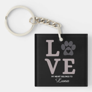Love Paw – My Heart Belongs to Luna Keychain