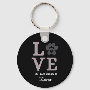 Love Paw – My Heart Belongs to Luna Keychain