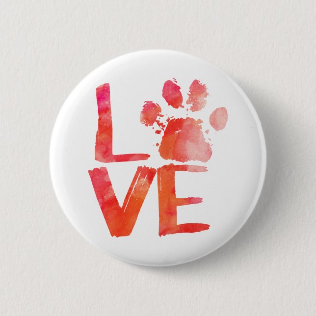 LOVE Paw Print Button (Front)