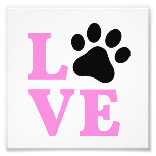 LOVE Paw Print Design