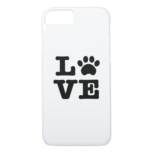Love Paw Print iPhone 7 Case (Back)