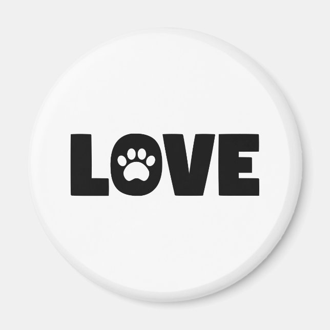 Love Paw Print Magnet (Front)