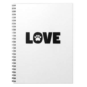 Love Paw Print Notebook
