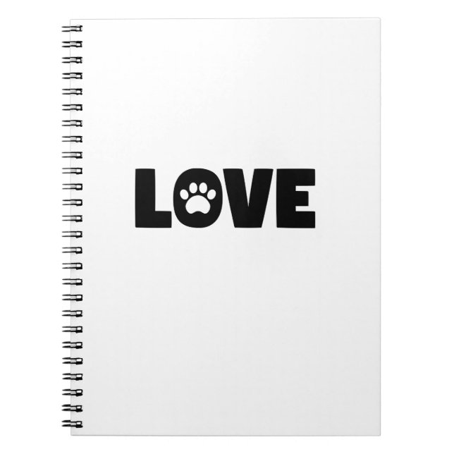 Love Paw Print Notebook (Front)