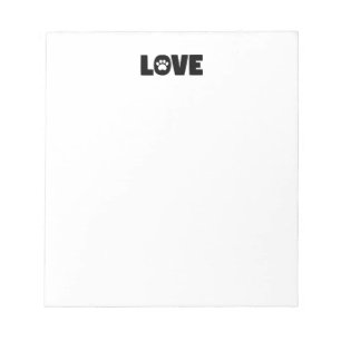 Love Paw Print Notepad