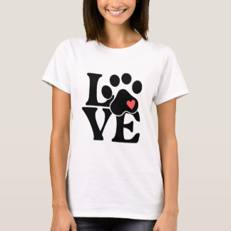 Love Paw Print Pet Lover Gift T-Shirt