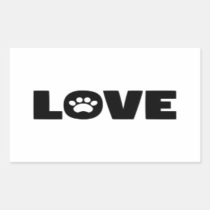 Love Paw Print Sticker