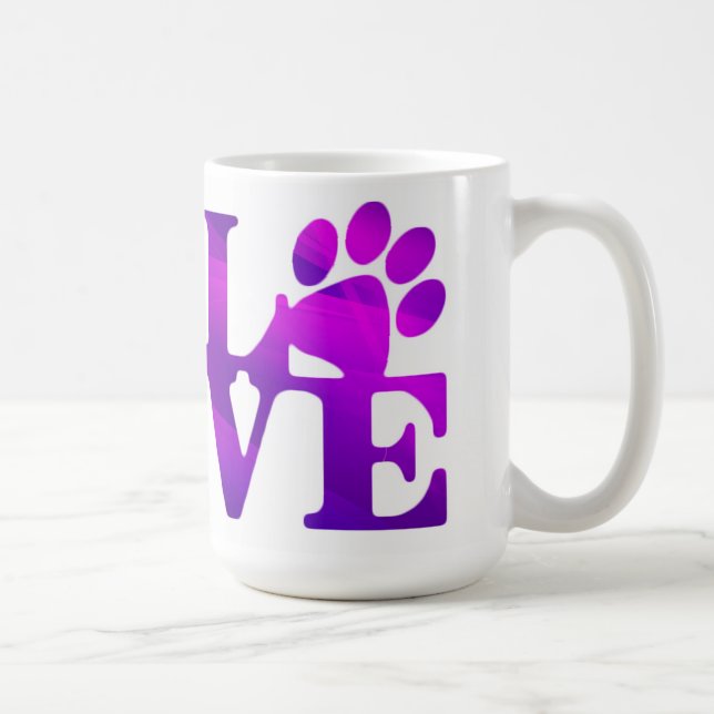 Love Paw Prints Coffee Mug (Right)