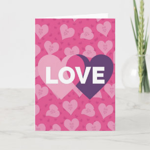 Love Paw Prints Hearts Card