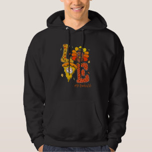 Love PE Teacher Life Turkey Teacher Thanksgiving D Hoodie