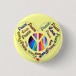 Love & Peace_ 1 Inch Round Button