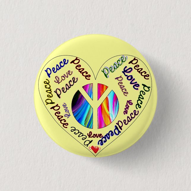 Love & Peace_ 1 Inch Round Button (Front)
