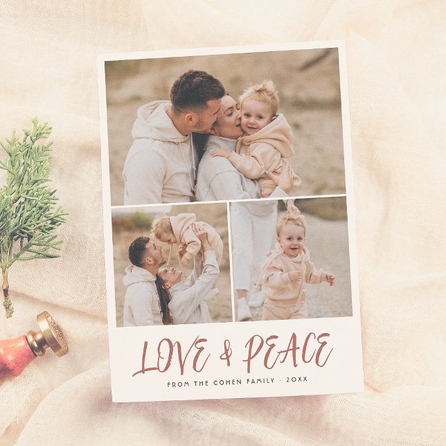Love & Peace 3 Photo Collage Christmas Holiday (Creator Uploaded)